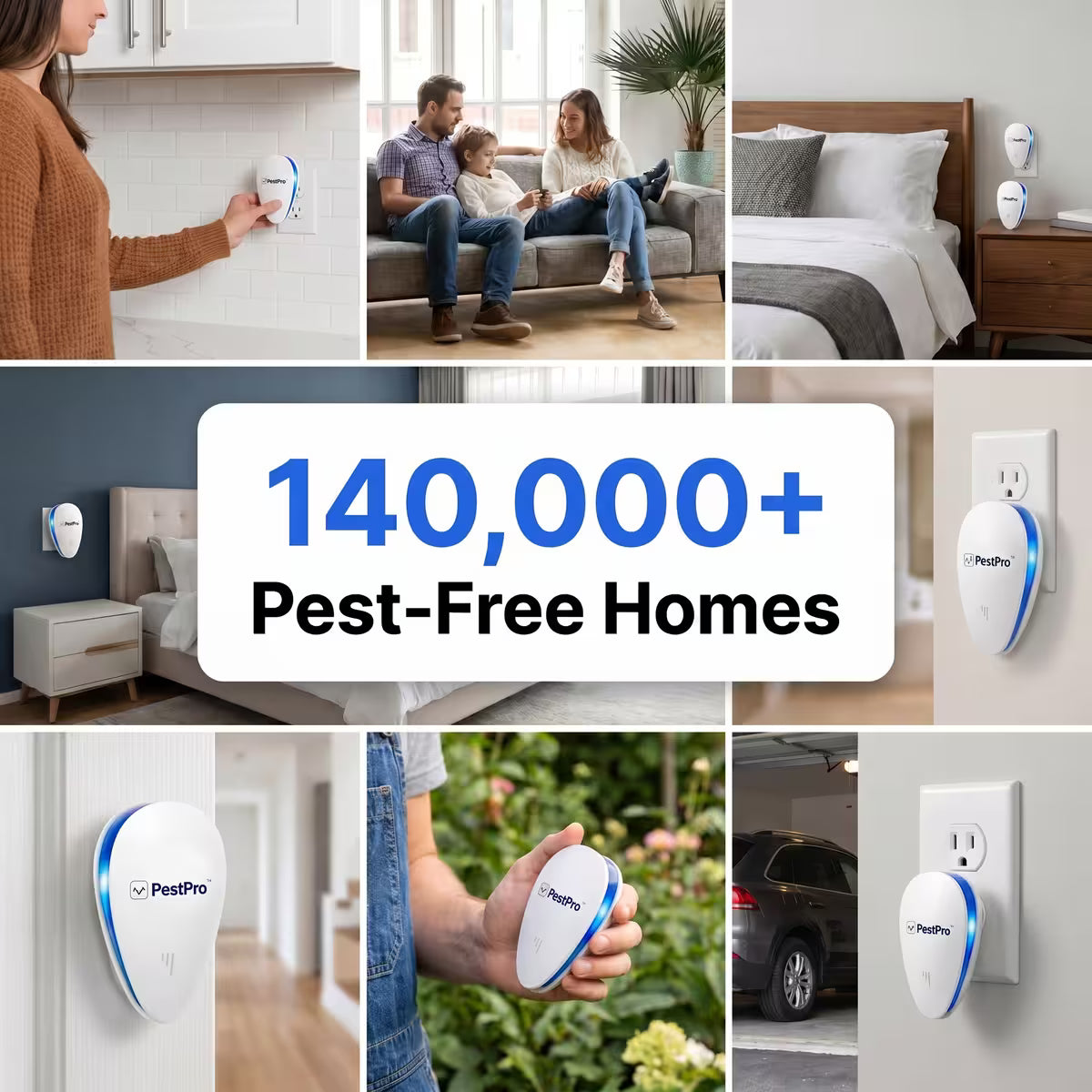 PestPro™ Ultrasonic Pest Repeller - Banish Bed Bugs & 14 other pests for good