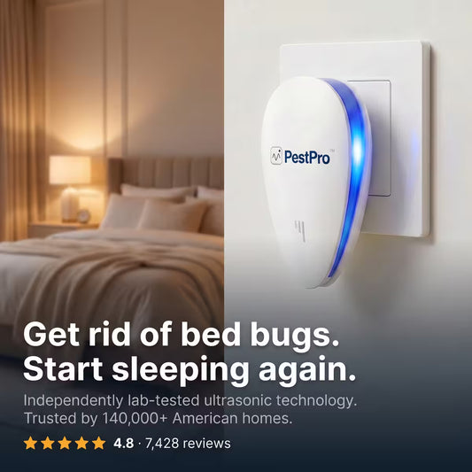 PestPro™ Ultrasonic Pest Repeller - Banish Bed Bugs & 14 other pests for good