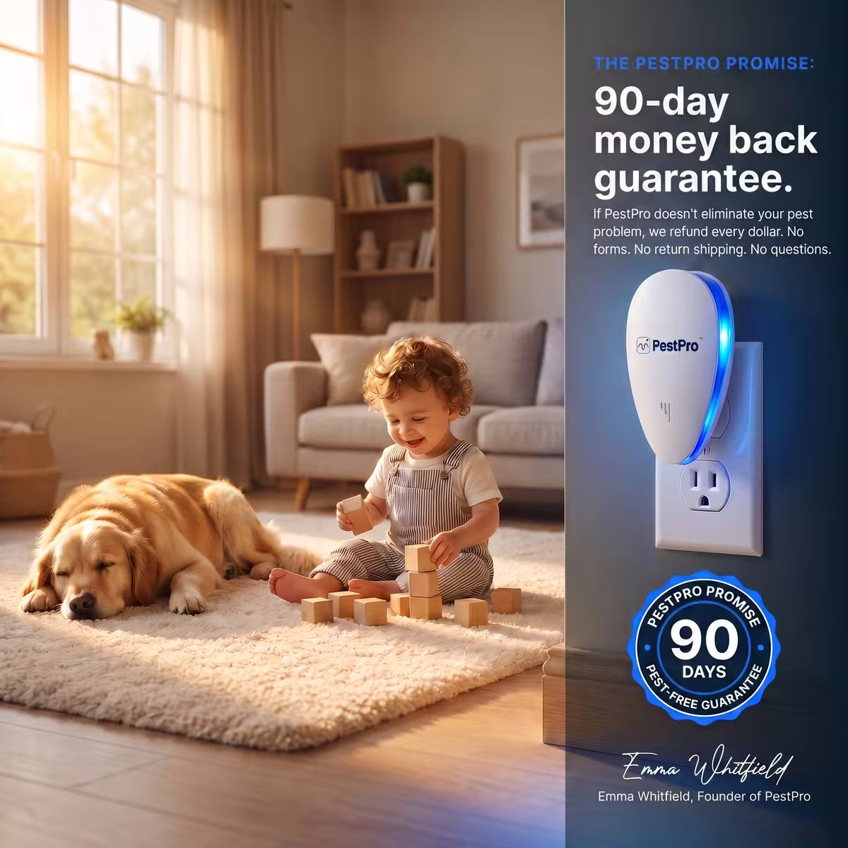 PestPro™ Ultrasonic Pest Repeller - Banish Bed Bugs & 14 other pests for good