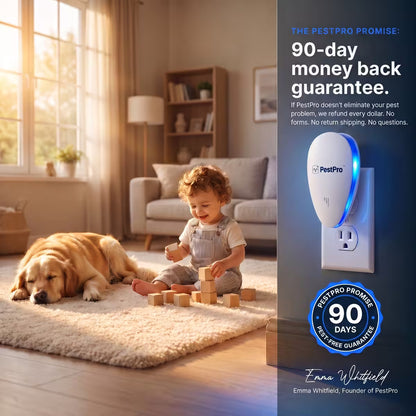 PestPro™ Ultrasonic Pest Repeller - Banish Bed Bugs & 14 other pests for good